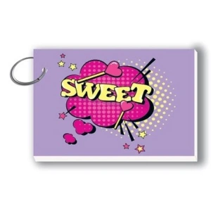 DEFFTER JUST TEK HALKALI KARTON KAPAK BLOKNOT 7.5x10.5cm ÇİZGİSİZ (DÜZ) NOTLUK DEFTER 100 YP.-  SWEET