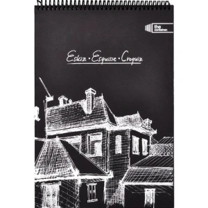 DEFFTER THE CONTAINER ESGUISSE / SPİRALLİ KARTON KAPAK SİYAH ESKİZ DEFTERİ - A3 60 YP.