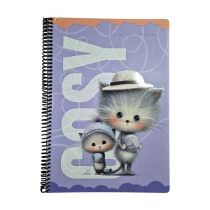 GIPTA COSY SPİRALLİ LX KARTON KAPAK A4 80YP. KARELİ DEFTER 8489 - TEKLİ