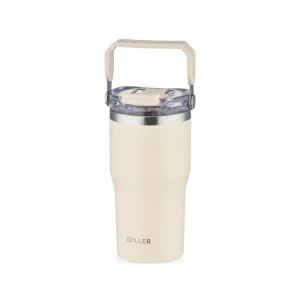 VAGONLİFE DILLER ÇELİK PİPETLİ / PİPETSİZ KULLANIM TUTMA SAPLI MATARA/TERMOS D9168 620ML KARIŞIK RENK - TEKLİ