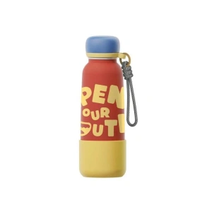 VAGONLİFE ÇELİK PİPETLİ KULLANIM İP EL ASKILI MATARA/TERMOS  VGN1105 550ML  - KIRMIZI