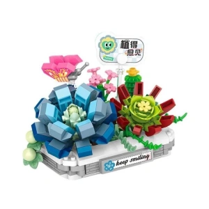 VAGONLIFE LOZ 8831 MİKRO BLOK SAKSILI BUZ MAVİSİ KAR LOTUS ÇİÇEĞİ 370 PARÇA BLOCK OYUNCAK 14+