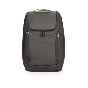 PIERRE CARDIN 01PC00200-S LAPTOP BÖLMELİ FERMUARLI İÇ VALİZ SABİTLEME KAYIŞLI SUNİ DERİ SIRT ÇANTASI SİYAH