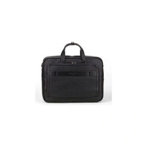 PIERRE CARDIN 01PC00111-S AYARLANABİLİR ÇIKARTILABİLİR KORDONLU SUNİ DERİ LAPTOP EVRAK ÇANTASI SİYAH