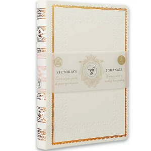 VICTORIAS JOURNALS 125-2234 VINTAGE OLD BOOK 14x20cm 80gr.160YP. ÇİZGİLİ DEFTER BEYAZ