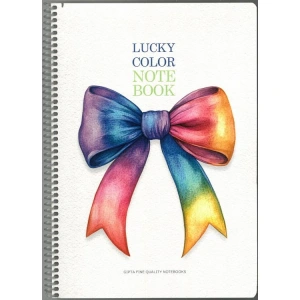 GIPTA LUCKY COLOR SPİRALLİ LX KARTON KAPAK A4 80YP. KARELİ DEFTER 8381 - TEKLİ
