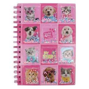 CEM STUDIO PETS PT-2411 ÇİZGİLİ PULLU SPİRALLİ 20,5X14,5 cm NOT DEFTERİ