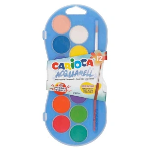 CARIOCA 42404 30MM WATERCOLORS - SULU BOYA 12 RENK