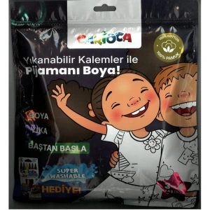 CARİOCA LN-80010 BOYANABİLİR PİJAMA - YIKANABİLİR HEDİYELİ KEÇELİ KALEMLER İLE PİJAMANI BOYA! 3-4 YAŞ