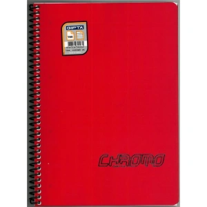 GIPTA CHROM-O SPİRALLİ PP.KAPAK A4 160YP. KARELİ DEFTER 1344 - TEKLİ