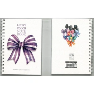 GIPTA LUCKY COLOR SPİRALLİ LX KARTON KAPAK A6 80YP. ÇİZGİLİ DEFTER 8382 - TEKLİ