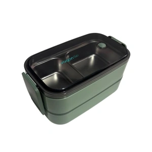 VAGONLİFE PASLANMAZ ÇELİK 3 BÖLMELİ YEMEK KABI 2 KATLI - LUNCH BOX BL50002-2 1400ML - YEŞİL