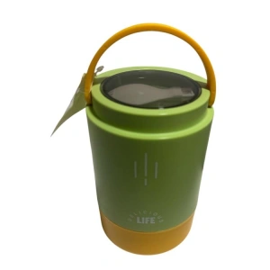 VAGONLİFE PASLANMAZ ÇELİK KULPLU TAŞINABİLİR 3 BÖLMELİ SİLİNDİR YEMEK KABI - LUNCH BOX VGN1266 900ML - YEŞİL