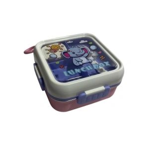 VAGONLİFE PASLANMAZ ÇELİK YEMEK KABI 2 KATLI BÖLMELİ 600 ML - LUNCH BOX  VGN6141 - PEMBE