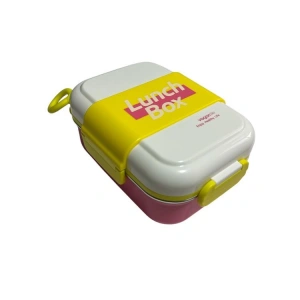 VAGONLİFE PASLANMAZ ÇELİK YEMEK KABI 2 KATLI BÖLMELİ 500 ML - LUNCH BOX  VGN6746 - PEMBE