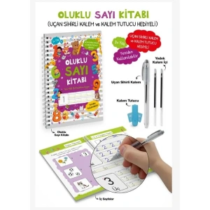 OLUKLU SAYI KİTABI UÇAN SİHİRLİ KALEM VE KALEM TUTUCULU