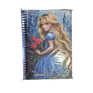 GIPTA BOOK OF ALİCE SPİRALLİ SERT KAPAK 17x24 100YP. ÇİZGİLİ DEFTER
