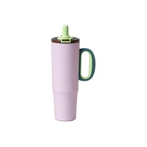 VAGONLİFE ÇELİK PİPETLİ/ PİPETSİZ ÇİFT KULLANIM KULPLU CUP/TERMOS VGN1114 1200ML  - PEMBE