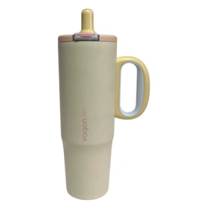 VAGONLİFE ÇELİK PİPETLİ/ PİPETSİZ ÇİFT KULLANIM KULPLU CUP/TERMOS VGN1114 1200ML  - SARI