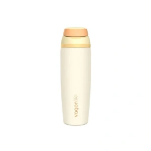 VAGONLİFE ÇELİK TEK KAPAK PİPETLİ/ PİPETSİZ KULLANIM KULPLU MATARA/TERMOS VGN1107 800ML  - SARI (KREM)