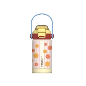 VAGONLİFE ÇELİK PİPETLİ / PİPETSİZ KULLANIM EL TAŞIMA KULPLU MATARA/TERMOS VGN1104 630ML SARI