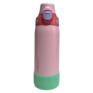 VAGONLİFE ÇELİK TEK KAPAK PİPETLİ/ PİPETSİZ KULLANIM KULPLU MATARA/TERMOS VGN1102 700ML  - PEMBE