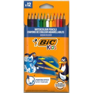 BİC KİDS WATERCOLOUR AQUACOLOUR KURU-SULU BOYA KALEM SETİ TAM BOY 12Lİ(RENK)