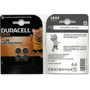 DURACELL LR44 1.5V DÜĞME PİL 4LÜ TEK KARTELA