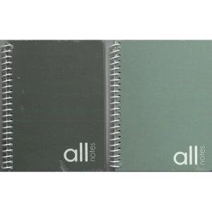 PAPİRÜS ALL NOTES SERT KAPAK SPİRALLİ 14X19 100YP. KARELİ DEFTER - TEKLİ