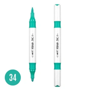 RİCH 17909-34 ART-X ÇİFT TARAFLI DUO AKRİLİK MARKER AÇIK TURKUAZ YEŞİLİ