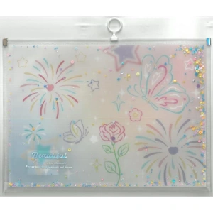 MİKRO DD-15 BEAUTİFUL DESENLİ FERMUARLI DOSYA - TEKLİ