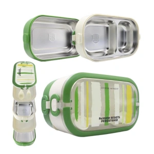 MUGGLE MS-28 304 PASLANMAZ ÇELİK 2 KATLI 1550 ML BESLENME YEMEK KABI/KUTUSU