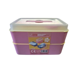 MİKRO BK-6100 2 KATLI PLASTİK  BESLENME YEMEK KABI/KUTUSU