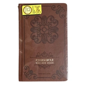 GIPTA CHRONICLE THE DAY BOOK İPLİK DİKİŞLİ DERİ SERT KAPAK 13x21cm 120YP. ÇİZGİLİ DEFTER 8519 - TEKLİ
