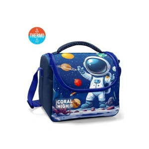 CORAL HIGH 37152 KIDS LACİVERT ASTRONOT DESENLİ THERMO BESLENME ÇANTASI