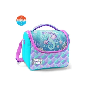CORAL HIGH 37156 KIDS AÇIK MAVİ UNICORN DENİZATI DESENLİ THERMO BESLENME ÇANTASI