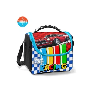 CORAL HIGH 37157 KIDS RACING KIRMIZI ARABA DESENLİ THERMO BESLENME ÇANTASI