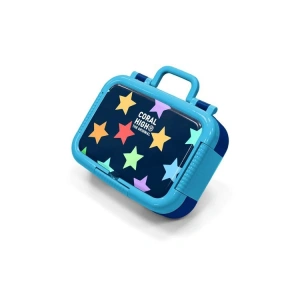 CORAL HIGH 39109 KIDS LACİVERT RENKLİ YILDIZ DESENLİ 2 BÖLMELİ PASLANMAZ ÇELİK YEMEK KABI