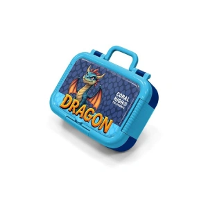 CORAL HIGH 39113 KIDS DRAGON DESENLİ 2 BÖLMELİ PASLANMAZ ÇELİK YEMEK KABI