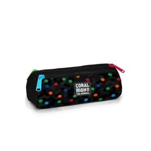 CORAL HIGH 31010 SİYAH RENKLİ PETEK DESENLİ ÜÇ BÖLMELİ KALEM ÇANTASI