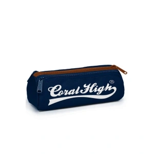 CORAL HIGH 31036 LACİVERT KAHVERENGİ DESENLİ ÜÇ BÖLMELİ KALEM ÇANTASI
