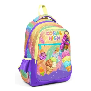 CORAL HIGH 33254 MİLKA DONDURMA DESENLİ ÜÇ BÖLMELİ SIRT ÇANTASI