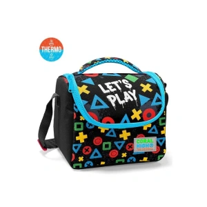 CORAL HIGH 37114 SİYAH LETS PLAY DESENLİ THERMO BESLENME ÇANTASI
