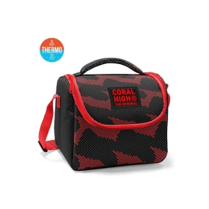 CORAL HIGH 37133 GRİ SİYAH KIRMIZI DESENLİ THERMO BESLENME ÇANTASI
