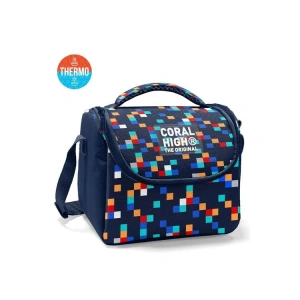 CORAL HIGH 37135 LACİVERT GEOMETRİK DESENLİ THERMO BESLENME ÇANTASI
