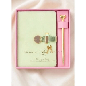VICTORIAS JOURNALS 126-2757 HUSH HUSH KİLİTLİ KUTULU VE KALEMLİ 100gr.192YP.ÇİZGİLİ DEFTER  - YEŞİL