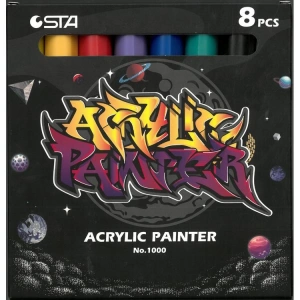 STA 10008 AKRİLİK MARKER KALEM SETİ 2mm UÇ  8Lİ (RENK)