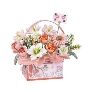 VAGONLIFE LOZ 1951 LEDLİ PEMBE GÜL BUKETİ 1212 PARÇA BLOCK OYUNCAK 15+