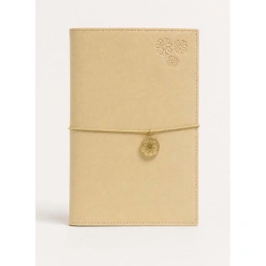 VICTORIAS JOURNALS CHARM ÇİÇEK 126-2738 VEGAN DERİ KAPAK A5 100 gr. 96 YP. KREM NOKTALI DEFTER PASTEL SARI