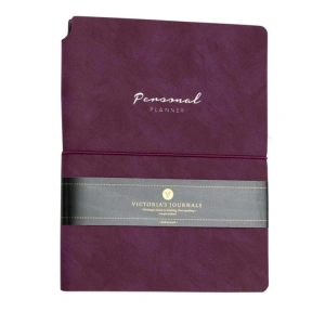 VICTORIAS JOURNALS 1086 KUKA SOFT KAPAK NOTEBOOK 10.5x14.8cm A6 80gr. 96YP. ÇİZGİLİ PLANNER DEFTER MOR